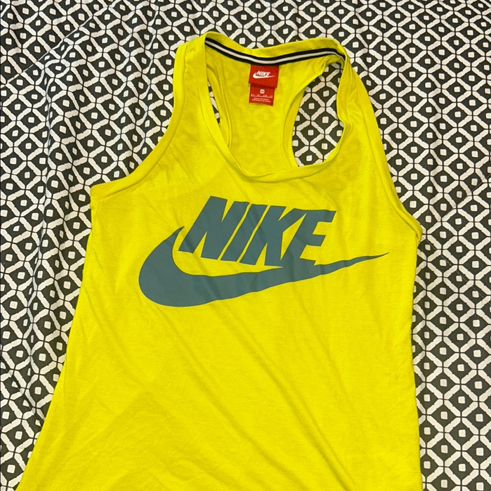 Nike Yellow Tank Top Performance Wear